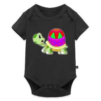 Oeuf de Pâques tortue - Body à manches courtes Premium Bébé - noir - Devant