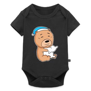 Chow Chow Sleeping Fatigue Dog Dog Breed - Baby Premium short-sleeve bodysuit - black - Front
