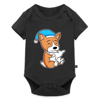 Welsh Corgi Pembroke Sleeping Fatigue Dog Dogs - Baby Premium short-sleeve bodysuit - black - Front