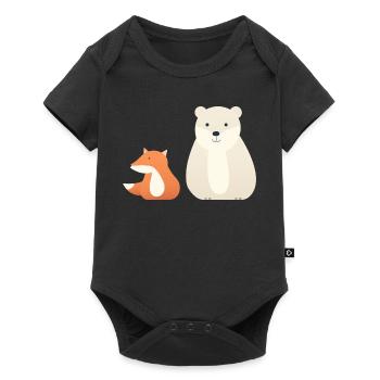 Cute animal motifs for children - Baby Premium short-sleeve bodysuit - black - Front