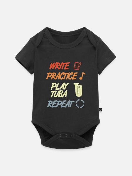 Tuba Motivation - Baby Premium Kurzarmbody - Schwarz