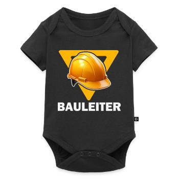 Baustellenleiter Bauhelm - Baby Premium Kurzarmbody - Schwarz - Vorne