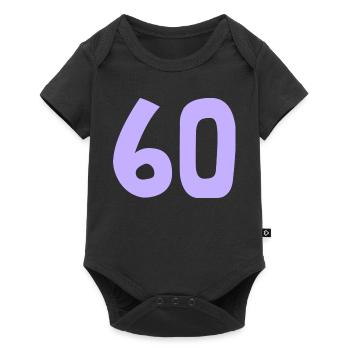 60. 60 YEARS. 60th ANNIVERSARY. 60TH BIRTHDAY. - Baby Premium short-sleeve bodysuit - black - Front