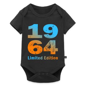 Birthday, born in 1964, limited edition Mug - Baby Premium short-sleeve bodysuit - black - Front