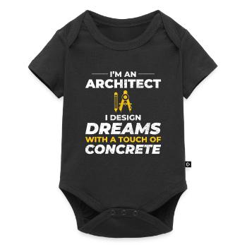 Architect Dreams Concrete Design Construction - Baby Premium short-sleeve bodysuit - black - Front