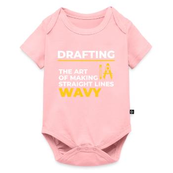 Architect Drafting Wavy Lines Construction Funny - Baby Premium short-sleeve bodysuit - rose - Front