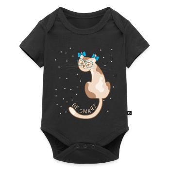 Chat, sois malin - Body à manches courtes Premium Bébé - noir - Devant