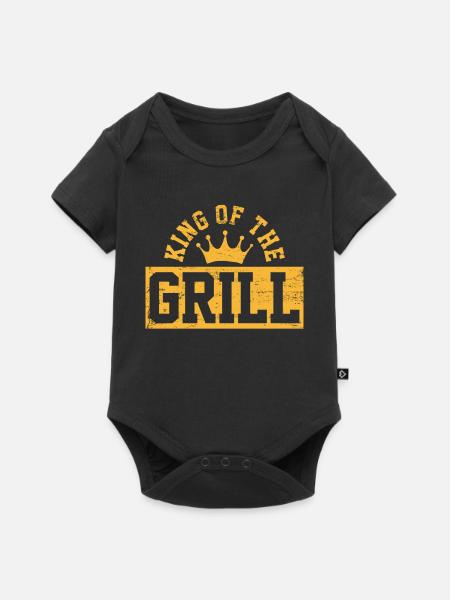 Grillen BBQ - Baby Premium Kurzarmbody - Schwarz