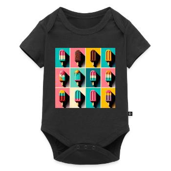 Glace sur le style Popsicle Pop Art III - Body à manches courtes Premium Bébé - noir - Devant