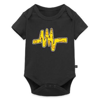 Heartbeat Ornament Symbol Pulse Line - Baby Premium short-sleeve bodysuit - black - Front