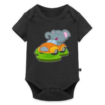 Voiture d’éléphant - Body à manches courtes Premium Bébé - noir - Devant