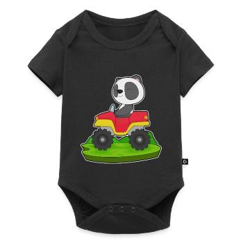 Panda Car - Baby Premium short-sleeve bodysuit - black - Front