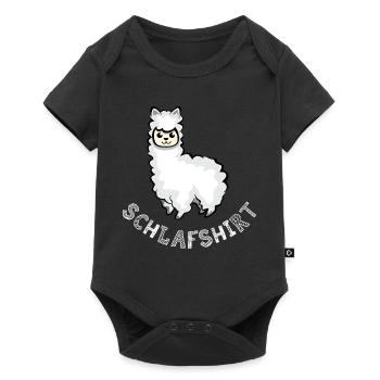 Sleep shirt alpacas llama sleeping cute animals icon - Baby Premium short-sleeve bodysuit - black - Front