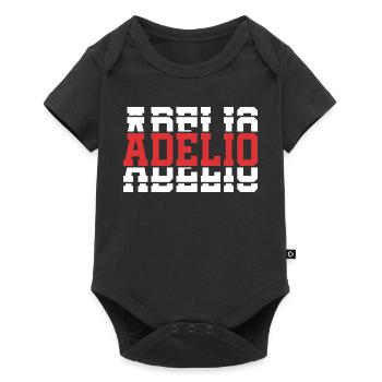 t-shirt Adelio t-shirt gift idea stacked text - Baby Premium short-sleeve bodysuit - black - Front