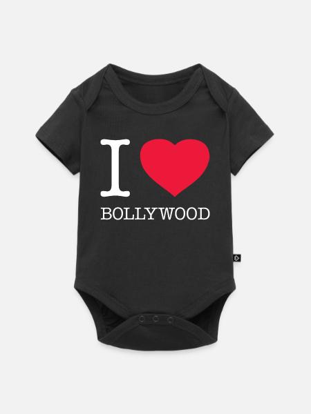 I LOVE BOLLYWOOD - Baby Premium Kurzarmbody - Schwarz