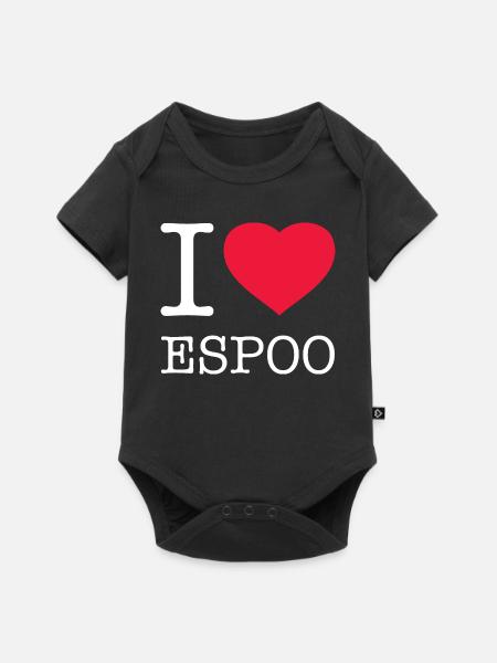 I LOVE ESPOO - Baby Premium Kurzarmbody - Schwarz