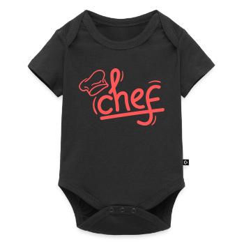 Red Chef Sketch Elegant - Baby Premium Kurzarmbody - Schwarz - Vorne