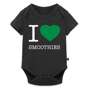 I LOVE SMOOTHIES - Baby Premium Kurzarmbody - Schwarz - Vorne