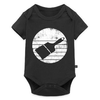 Painter Brush Drawing - Baby Premium short-sleeve bodysuit - black - Front
