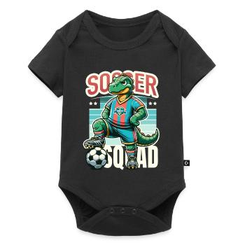 Dino Fußballer – Soccer Squad - Baby Premium short-sleeve bodysuit - black - Front