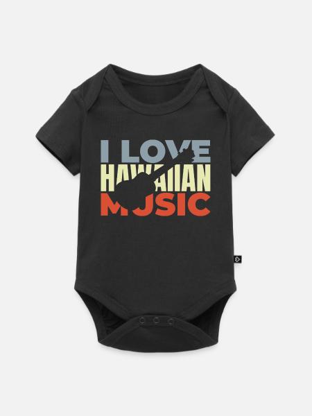 Hawaii Musik - Baby Premium Kurzarmbody - Schwarz