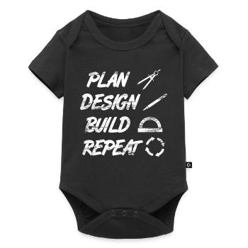 Architect Routine - Baby Premium short-sleeve bodysuit - black - Front