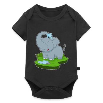 Elephant Water - Baby Premium short-sleeve bodysuit - black - Front