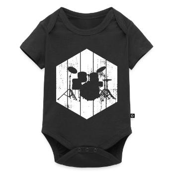 Drum Set Drawing - Baby Premium short-sleeve bodysuit - black - Front