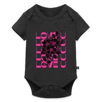 LOVE U PINK - Body à manches courtes Premium Bébé - noir - Devant