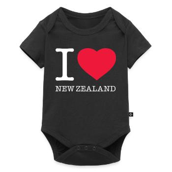 I LOVE NEW ZEALAND Neuseeland - Baby Premium short-sleeve bodysuit - black - Front