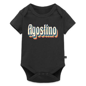Agostino t-shirt vintage retro gift t-shirt - Baby Premium short-sleeve bodysuit - black - Front