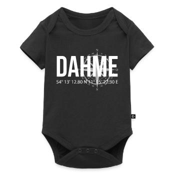 Koordinaten Dahme - Baby Premium Kurzarmbody - Schwarz - Vorne