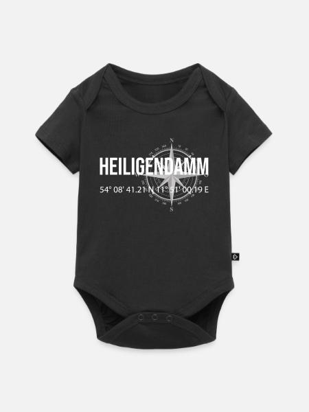 Koordinaten Heiligendamm - Baby Premium Kurzarmbody - Schwarz
