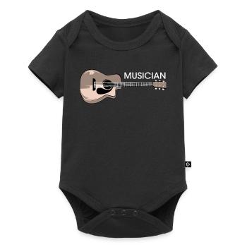 Guitare Symbole Musicien Musicien Musique Logo Band - Body à manches courtes Premium Bébé - noir - Devant