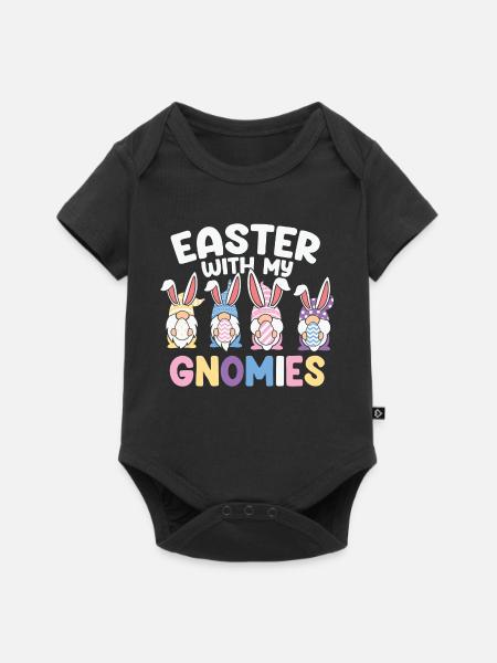 Ostern, Frohe Ostern, Schokoladenei - Baby Premium Kurzarmbody - Schwarz