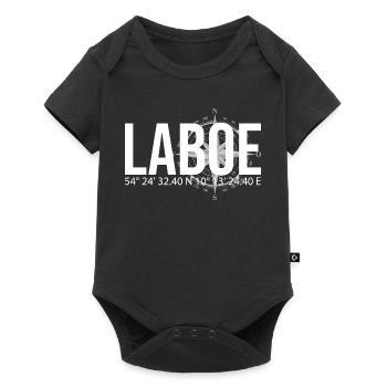 Koordinaten Laboe - Baby Premium Kurzarmbody - Schwarz - Vorne