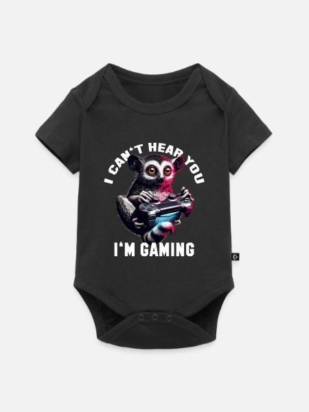 Gaming Zocken Maki Geschenk - Baby Premium Kurzarmbody - Schwarz