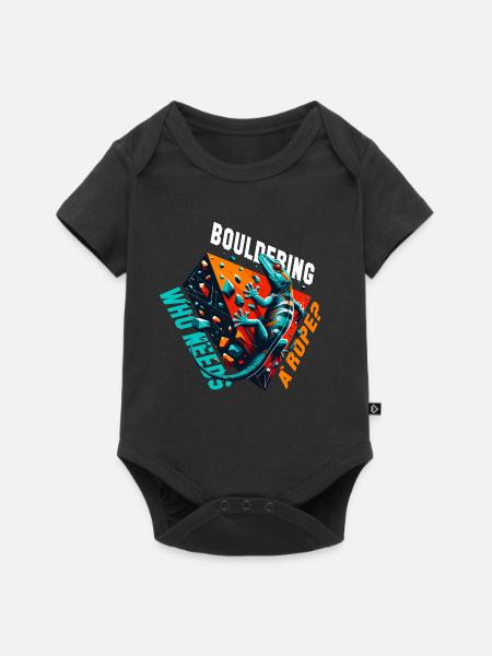 Bouldern Gecko Seil? Geschenk - Baby Premium Kurzarmbody - Schwarz