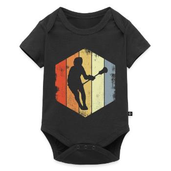 Joueurs de crosse vintage - Body à manches courtes Premium Bébé - noir - Devant