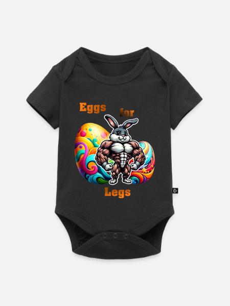 Eggs for Legs - Baby Premium Kurzarmbody - Schwarz