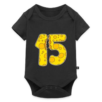 15 Years of Funny Cheese - Baby Premium short-sleeve bodysuit - black - Front