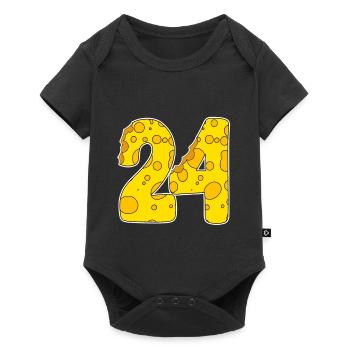 24 years old Lustig Käse - Baby Premium short-sleeve bodysuit - black - Front
