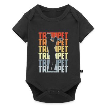 Trompette rétro - Body à manches courtes Premium Bébé - noir - Devant
