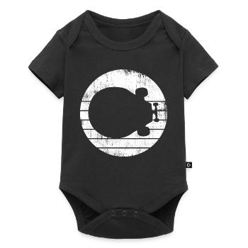 Skateboard Zeichnung - Baby Premium Kurzarmbody - Schwarz - Vorne