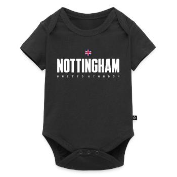 Emblème de la ville de Nottingham - Body à manches courtes Premium Bébé - noir - Devant