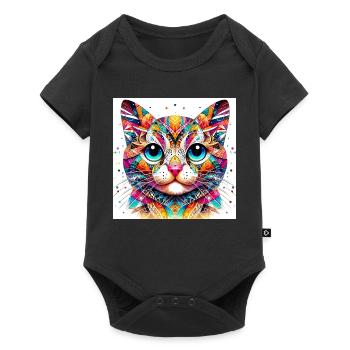Cat - Baby Premium short-sleeve bodysuit - black - Front