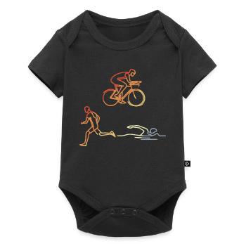 Vintage Triathlete - Baby Premium short-sleeve bodysuit - black - Front