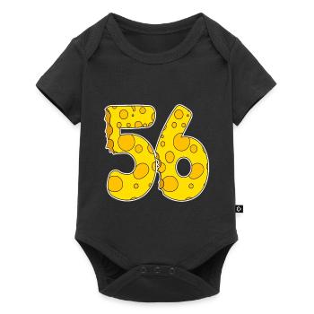 56 years of Lustig Käse - Baby Premium short-sleeve bodysuit - black - Front