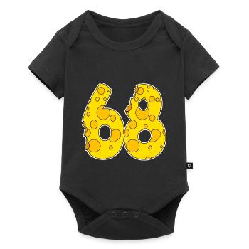 68 years of Lustig Käse - Baby Premium short-sleeve bodysuit - black - Front