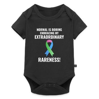 Rare Disease Awareness Embrace Extraordinary - Baby Premium short-sleeve bodysuit - black - Front